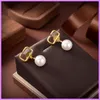 Pearl New Gold Ear Studs Donna Fashion Lettera Orecchini per la festa nuziale Ladies Designers Orecchino Mens per i regali Gioielli firmati D2112133F