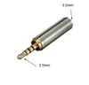 Connectors Gold 2.5 mm Males to 3.5 mm Female audio Stereo Adapter Plug Converter Headphone jack