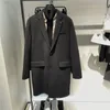 Erkek Yün Karışımları Vintage Erkek Tek Kelime Breasted Long Ceket Klasik Siyah Sonbahar Kış Çift Taraflı Yünlü Palto Sobretudo Maskulino Nadi