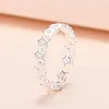 Trendy Celestial Star Open Ring in White Gold Plated Adjustable Size for Girls Women 2021 Fashion KPOP Stylish Jewelry X0715