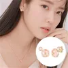 IU Lee Ji Kim Go Eun Zheng Taiyi TV Korean Drama for women Floral same necklace Korea Simple Gift femme mujer jewelry