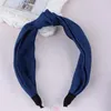 Hair Accessories Girls Headband Denim Leisure Bowknot Headbands Solid Korean Jeans Blue Bows Band Women Barrette