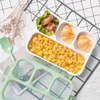 1000ML Lattice Lunch Box High Capacity Leakproof Portable Food Container Travel Camping Office School Healthy Material Bento Box 201016