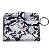 11 Colors Designer Wallet Keychain Leopard Print PU Leather Bag Keychains Holder Wallets Credit Card Key Ring Wristlet Handbag Women Accessories