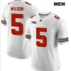Chen37 2019 novo homem estado de Ohio Garrett Wilson # 5 real bordado completo jersey tamanho S-5XL ou personalizado qualquer nome ou número jersey