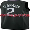 Męskie kobiety Młodzież Kawhi Leonard # 2 Swingman Jersey Zszyty Niestandardowy Nazwa Dowolny Numer