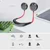 Novelty Items Electric Fans Hands-free Hanging Neck USB Leafless Rechargeable Refrigeration Folding Dual Fan Summer Portable WH0479