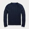 Nya herrtröjor Designer Luxury Small Horse Brodery Winter Men's Woolen Tröja Knit Tröja Twist Thick Fashion Solid Color Sweater