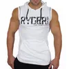 Men's Tank Tops Mens Bodybuilding Hooded Gyms Fitness Workout Sleeveless Hoodie Sweatshirt Male Fashion Casual Cotton Vest Sportswear