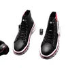 High Top Fashion Lace-up Buty ślubne Wiosna Jesień Wygodne Człowiek Dorywczo Walking Mokasyny antypoślizgowe Round Toe Oddychające Outdoor Men Sneakers