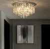 Lüks Modern Yatak Odası K9 Kristaller Avizeler E14 Tavan Lambası Altın / Krom Çelik LED Işıklar Art Deco İç Aydınlatma Armatürleri