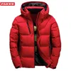 FGKKS Qualität Marke Männer Unten Jacke Schlank Dicke Warme Einfarbig Mit Kapuze Mäntel Mode Casual Jacken Männlich 210910