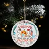 2021 Xmas ornament God jul Vänner Gåvor Träd Hängsmycke Socialt Avstånd Roligt Nyheter Trä Holiday Decorations