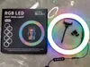 13inch RGB LED Selfie Ring Light with Phone Mount 8inch 10inch rgb Ring Lamp USB Ringlight for Youtube Tiktok Video Pography st6485979