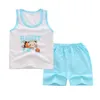 Zestawy odzieżowe Kamizelki dla dzieci Zestaw 2021 Summer Bawełna Chłopcy i Dziewczyny Szorty Bez Rękawów Szorty Body Suit Baby Clothing Kids
