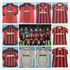 Jerseys de fútbol retro Gullit Van Basten Baresi Maldini C. Ancelotti Rijkaard Ronaldo Kaka Inzaghi Pirlo Weah Baggio Seedorf 88 90 99