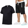 2021 летние спорт мужская спортивная одежда футболки + брюки бегущие шорты комплекты одежды спортивные пробежки тренировочные тренажеры фитнес костюмы мужчин трексуиты