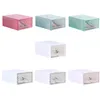 Flip Shoes Box Transparent Drawer Case Boîtes à chaussures en plastique Organisateur de stockage empilable