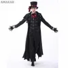 Ny vuxen vampyr kostymer kvinnor mens halloween party vampiro par film cosplay fancy outfit kläder klänningar y0913