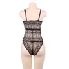 Sexy Womens Sexy Dessous Nachtwäsche Mode Trend plus Größen Sling Schnürung Aushöhlen Bodysuit Unterwäsche Kleidung Weibliche Spitze Tief V-Ausschnitt Pyjamas