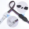 10mm 4pin RGB LED şerit ışığı konnektör kitleri tl şekilli şerit jumper klipsli tel bağlantı terminal eklenti LED7040424