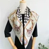 Stampa carrozza Sciarpa di seta naturale al 100% Avvolge Moda donna Scialle Foulard Sciarpe a testa quadrata grande per avvolgere i capelli 88 * 88 cm