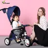 새로운 브랜드 아동 세발 자전거 고품질 스위블 좌석 자식 접는 트롤리 자전거 아기 버기 유모차 BMX 아기 자동차 자전거
