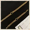 22 homem pulseira de ouro colar conjunto mulheres luxo designers jóias hiphop cadeia simples pulseira colar g carta mens marca brac2871795