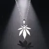 Mode Maple Leaf Shape Pendent Halsband för kvinnor Daglig bärbar Tillbehör Årsdag Tjej Present Trendiga Smycken