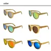 Lunettes de soleil 2021 bois polaire multi-rond Bamboo verres de soleil hommes femmes 6128893