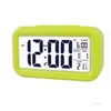 Table Clock Smart Sensor Nightlight Digital Alarm Clock with Temperature Thermometer Silent Desk Bedside Wake Up Snooze