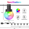 屋外G40 LEDグローブライトBluetooth LEDストリングライト電球庭ガーランドRGB妖精ライトクリスマスライト家の装飾211104