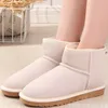 Women's Classic snow Boots Australian thick leather Classic Knee Tall Winter Boots men Bailey Bow Ankle Bowtie boots Shoes red