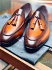 hommes d'affaires décontractées chaussures en cuir faites à la main cousues à la main ancienne méthode changement de couleur changement artificiel, haute qualité Andy Demesure Loafer1