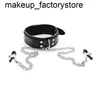 Masaje Eather Slave Collar Pezón Abrazaderas Collar Juegos para adultos Juguetes sexuales para mujeres Parejas Bdsm Bondage Gags Bozales Accessorie3219666