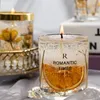 Décoration de la maison de cire de bougie de gel transparente claire dans des bougies d'aromathérapie en verre parfumées à la vanille