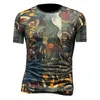 Men's T Shirts Camouflage Camo Quick Dry T-Shirt Men Summer Breathable Short Sleeve O-Neck Tops Outdoor Combat Tactical Army 248V