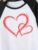 Baby 1pc Heart Print Raglan Sleeve Jumpsuit Hon