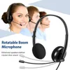 USB Headset Computer Headphone with Noise Cancelling Mic Plug and Play for PC Home Office Call Center Phone Earphone for Laptop
