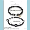 Charm Bracelets Jewelry Double Layer Constellation Bracelet Retro Zodiac Astrology Braided Gift For Women Girls Drop Delivery 2021 Rjkge