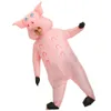 Costume da bambola mascotte Costume da maiale rosa gonfiabile per adulti Costumi di Carnevale Costumi di Halloween per donna uomo Abbigliamento da maiale animale Abito in maschera Unisex