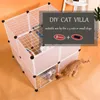 Cat Carriers, Kratten Huizen DIY Cats Cage Playpens Gate Transport Iron Fence Small Pets Oefening Training Volière voor Honden Puppies Kennel en