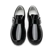 Kikids New genuineレザードレスブランド子供黒の結婚式の男の子正式な子供冬の靴210306