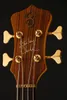 Custom Alembic Brown Ash 4 Strings Electric Bass Guitar Neck Through Body, 5 pliesNeck, Gold Hardware, Abalone Inlay