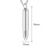 Roestvrijstalen mode hanger kettingen keepsake bullet hanger man ketting crematie sieraden as urn