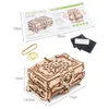 3D Assembled Creative DIY Puzzle Wooden Mechanical Transmission Antique Jewelry Box Model Toy 210911