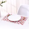 Kitchen Place Mats Fruit Watermelon Mat Washable Non Slip Desktop Decor Home Indoor Dining Table Decoration CGY42