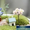 Adorno para casa de muñecas, decoración en miniatura, árbol de Sakura, plantas, accesorios de jardín de hadas