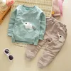 赤ちゃんの男の子秋の服セット漫画長袖Tシャツ+ズボン幼児の幼児子供男の子の衣装のための2本の衣料品セット