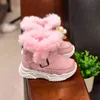 Girl's Plush Snow Boots Winter Kids Short Boots Kid's Thick Cotton Shoes Teen Outdoor Winter Non-slip Baby Boy Shoes Warm 211108